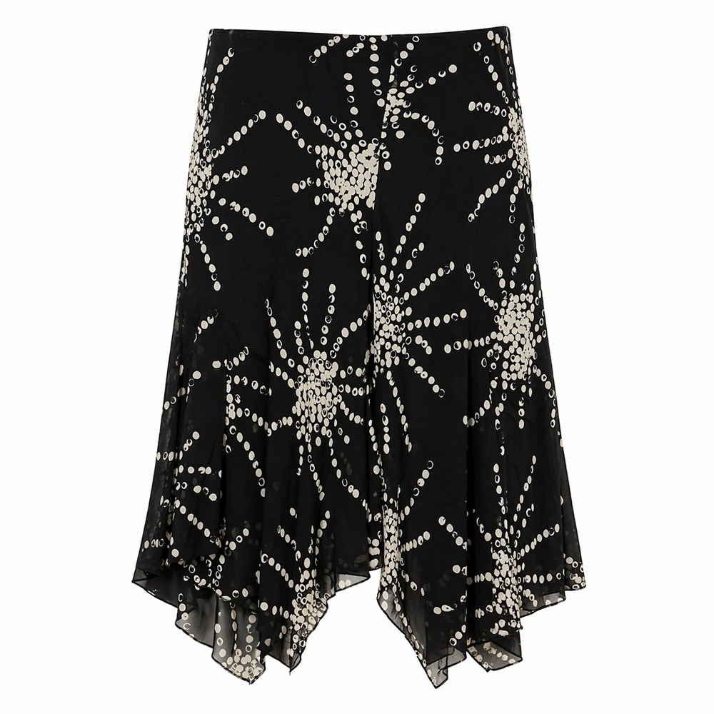 Y2k Whimsigoth Asymmetrical Silk Skirt Size 12 Fairy Grunge Celestial Festival